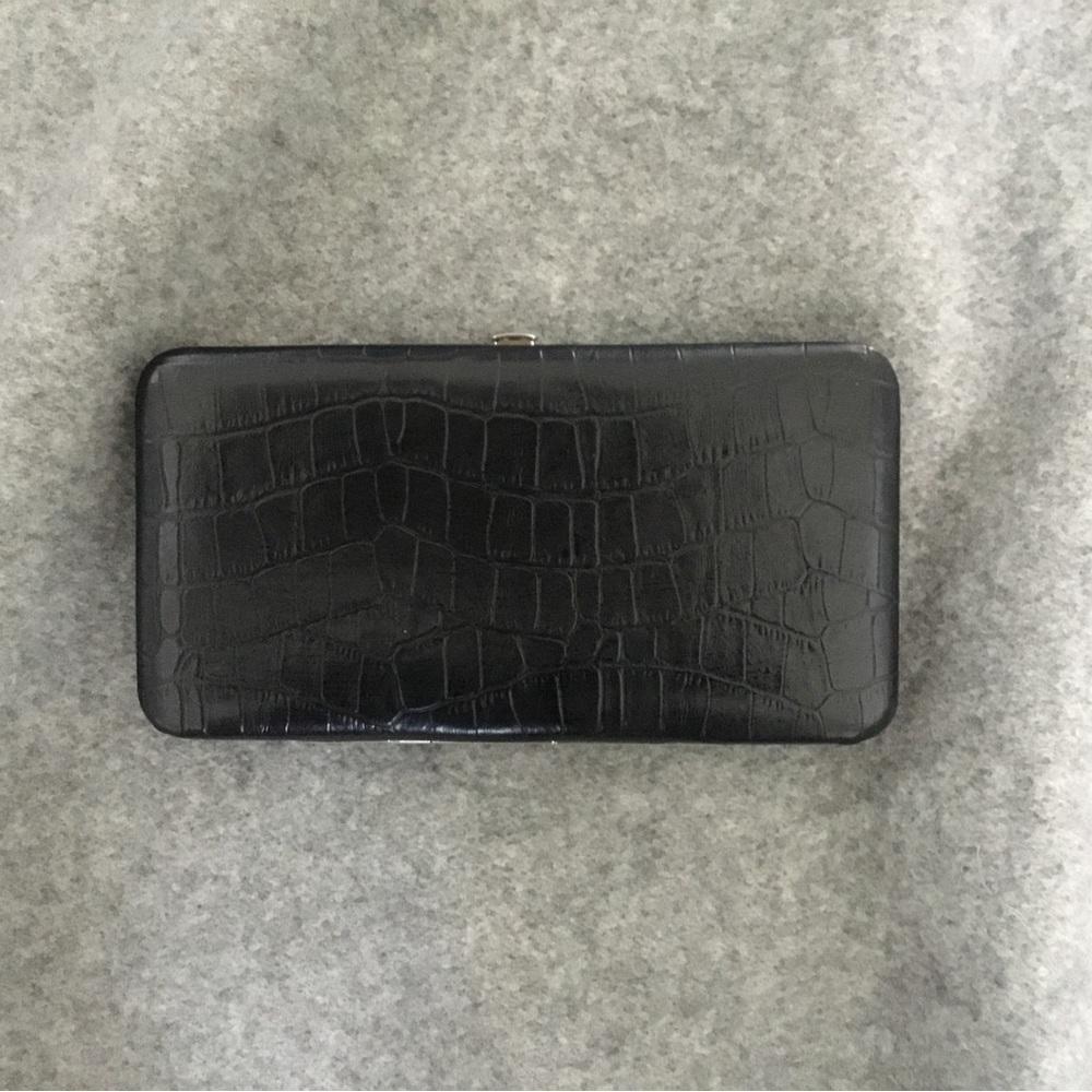 Faux Leather Black Wallet